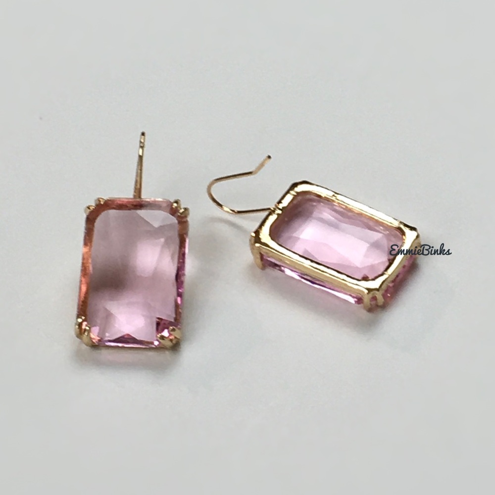 New For Love and Lemons Flirty Pink Drop Earrings - Picture 6 of 10